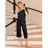 image:imageEkouaer 2 Pack Womens Pajamas Set Short Sleeve Sleepwear Capri Pants Pjs Soft Loungewear with PocketsPink CurveBlack Bow