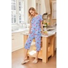 image:imageEkouaer 2 Pack Womens Pajamas Set Short Sleeve Sleepwear Capri Pants Pjs Soft Loungewear with PocketsPurple Floral Cartoon