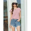 image:imageEkouaer Cotton Pajamas for Women Set 2 Piece Cap Sleeve Pjs Shorts Set Lounge Sets Sleepwear SXXLPolka Dots