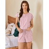image:imageEkouaer Cotton Pajamas for Women Set 2 Piece Cap Sleeve Pjs Shorts Set Lounge Sets Sleepwear SXXLPolka Dots