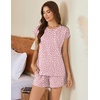 image:imageEkouaer Cotton Pajamas for Women Set 2 Piece Cap Sleeve Pjs Shorts Set Lounge Sets Sleepwear SXXLPolka Dots