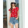 image:imageEkouaer Cotton Pajamas for Women Set 2 Piece Cap Sleeve Pjs Shorts Set Lounge Sets Sleepwear SXXLRed Christmas Pattern