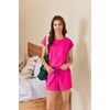 image:imageEkouaer Cotton Pajamas for Women Set 2 Piece Cap Sleeve Pjs Shorts Set Lounge Sets Sleepwear SXXLRose Red