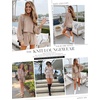image:imageEkouaer Knit Pajamas Set for Women Lounge Wear Sets Long Sleeve Sweatsuit Matching 2 Piece Outfits Casual Sweater Sets SXXLApricot