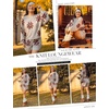 image:imageEkouaer Knit Pajamas Set for Women Lounge Wear Sets Long Sleeve Sweatsuit Matching 2 Piece Outfits Casual Sweater Sets SXXLFloral Khaki