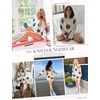 image:imageEkouaer Knit Pajamas Set for Women Lounge Wear Sets Long Sleeve Sweatsuit Matching 2 Piece Outfits Casual Sweater Sets SXXLFloral White