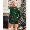 image:imageEkouaer Knit Pajamas Set for Women Lounge Wear Sets Long Sleeve Sweatsuit Matching 2 Piece Outfits Casual Sweater Sets SXXLGreen Santa Hat
