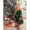 image:imageEkouaer Knit Pajamas Set for Women Lounge Wear Sets Long Sleeve Sweatsuit Matching 2 Piece Outfits Casual Sweater Sets SXXLGreen Santa Hat