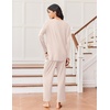 image:imageEkouaer Lounge Sets for Women Long Sleeve Pajamas 2026 Loungewear Soft Comfy Pjs Two Piece Travel Outfits SetBeige