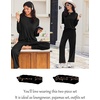 image:imageEkouaer Lounge Sets for Women Long Sleeve Pajamas 2026 Loungewear Soft Comfy Pjs Two Piece Travel Outfits SetBlack