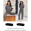 image:imageEkouaer Lounge Sets for Women Long Sleeve Pajamas 2026 Loungewear Soft Comfy Pjs Two Piece Travel Outfits SetDark Gray