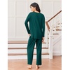 image:imageEkouaer Lounge Sets for Women Long Sleeve Pajamas 2026 Loungewear Soft Comfy Pjs Two Piece Travel Outfits SetGreen