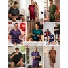 image:imageEkouaer Mens Pajamas Set Silk Satin Pjs Sets Summer Short Sleeve Button Down Sleepwear 2 Piece Loungewear with PocketsBlue