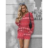 image:imageEkouaer Pajama Set for Women Waffle Knit Lounge Sets Long Sleeve Top and Shorts Sleepwear Matching Loungewear SXXLChristmas Red