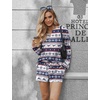 image:imageEkouaer Pajama Set for Women Waffle Knit Lounge Sets Long Sleeve Top and Shorts Sleepwear Matching Loungewear SXXLChristmas White