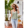 image:imageEkouaer Pajama Sets for Women Lingerie Sleepwear 2 Piece Cami Split Short Set V Neck Lace PjsLight Green