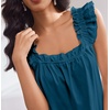 image:imageEkouaer Pajama for Women Set 2 Piece Ruffle Pjs Soft Tank Top and Shorts Sleepwear Set Bridal Pajama Set for WomenBlue Green