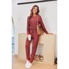 image:imageEkouaer Pajamas For Women Comfy Long Sleeve Jogger Set Lounge Pjs Set With PocketsChristmas Plaid