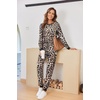 image:imageEkouaer Pajamas For Women Comfy Long Sleeve Jogger Set Lounge Pjs Set With PocketsClassic Leopard