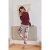 image:imageEkouaer Pajamas For Women Comfy Long Sleeve Jogger Set Lounge Pjs Set With PocketsClassic Wind Plaid