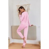 image:imageEkouaer Pajamas For Women Comfy Long Sleeve Jogger Set Lounge Pjs Set With PocketsCute Pink Polka Dots