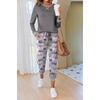 image:imageEkouaer Pajamas For Women Comfy Long Sleeve Jogger Set Lounge Pjs Set With PocketsGrey Cat