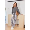 image:imageEkouaer Pajamas For Women Comfy Long Sleeve Jogger Set Lounge Pjs Set With PocketsGrey Cat