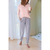 image:imageEkouaer Pajamas For Women Comfy Long Sleeve Jogger Set Lounge Pjs Set With PocketsPink Polka Dots