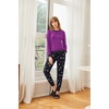 image:imageEkouaer Pajamas For Women Comfy Long Sleeve Jogger Set Lounge Pjs Set With PocketsPurple Polka Dots