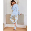 image:imageEkouaer Pajamas For Women Comfy Long Sleeve Jogger Set Lounge Pjs Set With PocketsTeddyblue