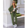 image:imageEkouaer Pajamas Set Long Sleeve Sleepwear Womens Button Down Nightwear Soft Pj Loungewear with PocketsArmy Green