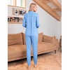 image:imageEkouaer Pajamas Set Long Sleeve Sleepwear Womens Button Down Nightwear Soft Pj Loungewear with PocketsBaby Blue