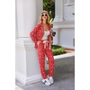 image:imageEkouaer Pajamas Set Long Sleeve Sleepwear Womens Button Down Nightwear Soft Pj Loungewear with PocketsChristmas