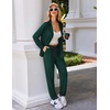 image:imageEkouaer Pajamas Set Long Sleeve Sleepwear Womens Button Down Nightwear Soft Pj Loungewear with PocketsDark Green