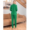 image:imageEkouaer Pajamas Set Long Sleeve Sleepwear Womens Button Down Nightwear Soft Pj Loungewear with PocketsGreen
