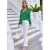 image:imageEkouaer Pajamas Set Long Sleeve Sleepwear Womens Button Down Nightwear Soft Pj Loungewear with PocketsGreen Christmas Print