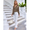 image:imageEkouaer Pajamas Set Long Sleeve Sleepwear Womens Button Down Nightwear Soft Pj Loungewear with PocketsLeopard