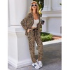 image:imageEkouaer Pajamas Set Long Sleeve Sleepwear Womens Button Down Nightwear Soft Pj Loungewear with PocketsLeopard