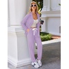 image:imageEkouaer Pajamas Set Long Sleeve Sleepwear Womens Button Down Nightwear Soft Pj Loungewear with PocketsLilac