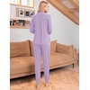 image:imageEkouaer Pajamas Set Long Sleeve Sleepwear Womens Button Down Nightwear Soft Pj Loungewear with PocketsLilac