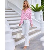 image:imageEkouaer Pajamas Set Long Sleeve Sleepwear Womens Button Down Nightwear Soft Pj Loungewear with PocketsPink Bow