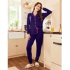 image:imageEkouaer Pajamas Set Long Sleeve Sleepwear Womens Button Down Nightwear Soft Pj Loungewear with PocketsPurple