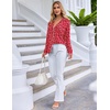 image:imageEkouaer Pajamas Set Long Sleeve Sleepwear Womens Button Down Nightwear Soft Pj Loungewear with PocketsRed Heart