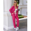 image:imageEkouaer Pajamas Set Long Sleeve Sleepwear Womens Button Down Nightwear Soft Pj Loungewear with PocketsRose