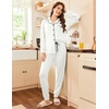 image:imageEkouaer Pajamas Set Long Sleeve Sleepwear Womens Button Down Nightwear Soft Pj Loungewear with PocketsWhite