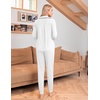 image:imageEkouaer Pajamas Set Long Sleeve Sleepwear Womens Button Down Nightwear Soft Pj Loungewear with PocketsWhite