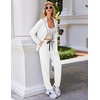 image:imageEkouaer Pajamas Set Long Sleeve Sleepwear Womens Button Down Nightwear Soft Pj Loungewear with PocketsWhite