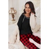 image:imageEkouaer Pajamas Set for Women Soft Comfy Pjs Sets Long Sleeve Sleepwear Loungewear SXXLBlack Plaid