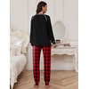 image:imageEkouaer Pajamas Set for Women Soft Comfy Pjs Sets Long Sleeve Sleepwear Loungewear SXXLBlack Plaid