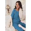 image:imageEkouaer Pajamas Set for Women Soft Comfy Pjs Sets Long Sleeve Sleepwear Loungewear SXXLBlue Green